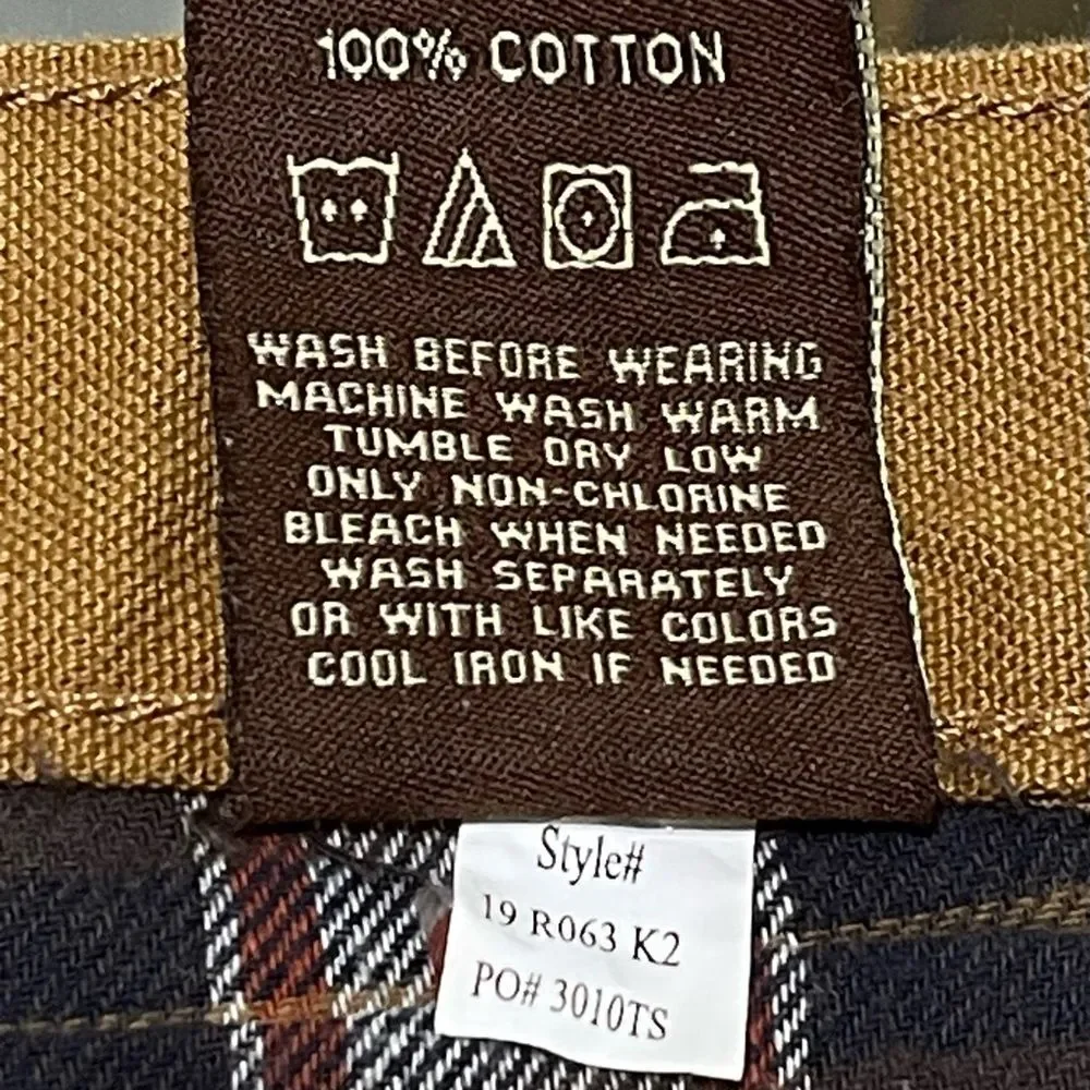 C.E. Schmidt Workwear Flannel Lined Carpenter Jeans Men 40x32 Straight Brown